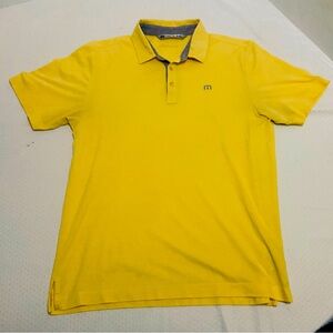 Travis Mathew Yellow Polo Shirt, M